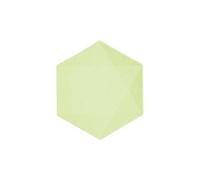 amscan - 6 Assiettes Bio Hexagonal 20,8cm, Vert Pastel, Vaisselle de fête en matières premières Rapidement renouvelables, pour Les Anniversaires, Les barbecues, Les jubilés, etc.