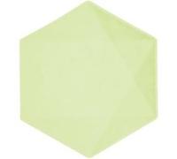 6 assiettes bio hexagonal 20.8cm vert pastel - générique 9918240 Vert G
