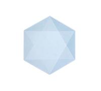6 assiettes bio hexagonal 26.1cm bleu pastel - générique 9918236 Bleu G