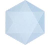 6 assiettes bio hexagonal 26.1cm bleu pastel - générique 9918236 Bleu G