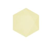6 assiettes bio hexagonal 26.1cm jaune pastel - 9918233