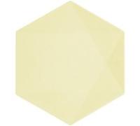 6 assiettes bio hexagonal 26.1cm jaune pastel - générique 9918233 Jaune G
