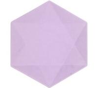 6 assiettes bio hexagonal 26.1cm lilas pastel - générique 9918235 Violet G