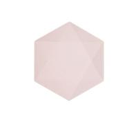 6 assiettes bio hexagonal 26.1cm rose pastel - 9918231