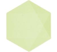 6 assiettes bio hexagonal 26.1cm vert pastel - générique 9918234 Vert G
