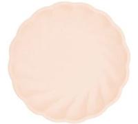 6 assiettes bio rond feston 18.8cm abricot pastel - générique 9918256 Orange G