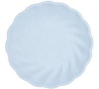 6 assiettes bio rond feston 18.8cm bleu pastel - générique 9918260 Bleu G