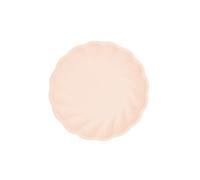 6 assiettes bio rond feston 22.9cm abricot pastel - 9918250