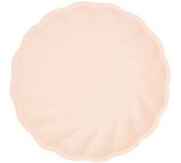 6 assiettes bio rond feston 22.9cm abricot pastel - générique 9918250 Orange G