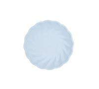 6 assiettes bio rond feston 22.9cm bleu pastel - 9918254