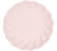 6 assiettes bio rond feston 22.9cm rose pastel - générique 9918249 Rose G