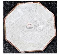 6 Assiettes Carton à Pois Rose Gold Rose G
