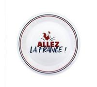 6 assiettes carton cocorico france supporter 23cm - sud trading cd7859 Blanc G