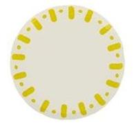 6 assiettes carton rayé dolce vita 18cm jaune - générique 96734 Jaune G