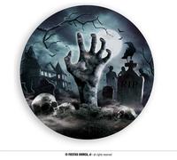 6 assiettes en carton main de zombie