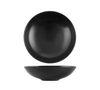 6 assiettes en grès denver fond noir cm20