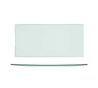 6 Assiettes En Verre Satiné Cm33x16 5534F H&H