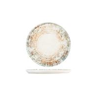6 Assiettes Eris Plates Bordées 24 Porcelaine