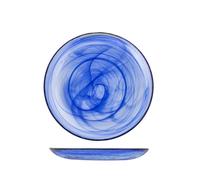 6 Assiettes H&H en Verre Albâtre Cobalt pour Fruits avec Diamètre de cm 21