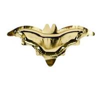 6 assiettes halloween chauve-souris dorées 37x18cm - partydeco tpp59-019me Jaune G