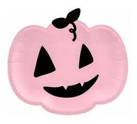 6 assiettes halloween citrouilles 22x25 cm - partydeco tpp62-karton Orange G