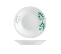 6 Assiettes Opale Botanique Verte Fond 23 Blanc Bormioli Rocco