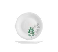 6 Assiettes Opale Botanique Verte Fruits 20 Blanc Bormioli Rocco