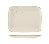 6 Assiettes Rectangulaires Reactive Ivory 29x23cm H&H