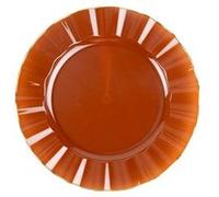 6 assiettes réutilisables bord or 19cm ambre - générique 97052 Orange G