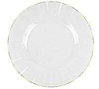 6 assiettes réutilisables bord or 19cm transparent - générique 97054 Transparent G