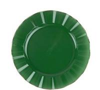 6 assiettes réutilisables bord or 26cm vert anglais - générique 97065 Vert G