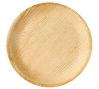 6 assiettes rondes 23cm palmier biodegradables - papstar 87773 G