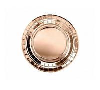 6 ASSIETTES ROSE GOLD 18CM- VAISSELLE DE FÊTE Rose