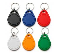 6 Badges NFC NTAG215 Réinscriptibles 540 Octets, Porte-Clés RFID Étanches IP65, Tags NFC Badges RFID NTAG215 pour iPhone iOS Raccourcis, Android Samsung Huawei, Amiibo, Domotique et Automatisation
