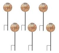 Lumisky Balises solaires à planter AGADIR H45 cm - style oriental LED blanc chaud - Lot de 6