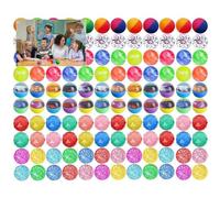 6 Balle Rebondissantes Enfant 32mm Remplissage de Sac de Fête pour Enfants, Remplisseurs de Sac de Butin d'anniversaire, Prix de Jeu de Parti, Cadeaux de Récompense D'école-6 styles (Style mixte, 6)
