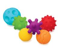6 balles sensorielles - INFANTINO - Jouet pour bébé - Couleur bleu - Plastique souple