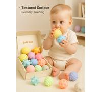 6 balles sensorielles pour bébé, jouet de dentition pour bébé, éducation préscolaire Montessori, balle de jeu aquatique pour bébé, balle de massage B 916-1A