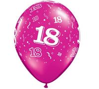 6 Ballon 18 ans qualatex fuschia Taille 27 cm (11)