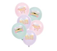 Party Pro 6 Ballons en Latex années 90 - Multicolore