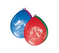 6 Ballons En Latex Dinosaures Multicolores 30 Cm Taille Unique Multicolore