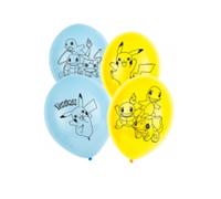 6 Ballons En Latex Pokémon 30 Cm Taille Unique Multicolore