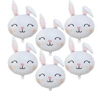 6 Ballons Lapin Oreilles Douces Décoration De Pâques Forme Lapin Ballons Festifs Adaptés Printemps Ferme Célébration Pâques Décoration Suspension Intérieure Extérieure 55x75cm