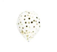 6 ballons latex à confettis 30cm or - sud trading cd5192-or2 Jaune G