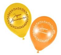 6 ballons latex anniversaire inca 30cm orange or - générique bohbal00 Orange G