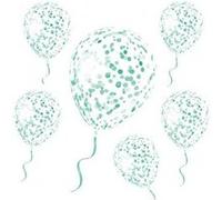 6 ballons latex avec confettis menthe - sud trading cd5192-men Vert G