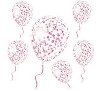 6 ballons latex avec confettis rose - sud trading cd5192-ros Rose G