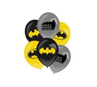 6 ballons latex batman gotham city 27.5cm - 9915098