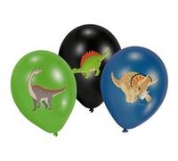 6 ballons latex dinosaures - amscan 9903988 Multicolore G