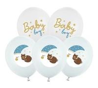 6 ballons latex double face bébé garçon 30cm bleu - générique sb14p-338-000-6 Bleu G